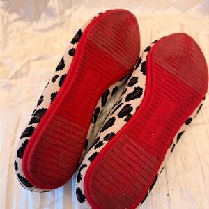 Sole Society Leopard Print Flats with Red Soles